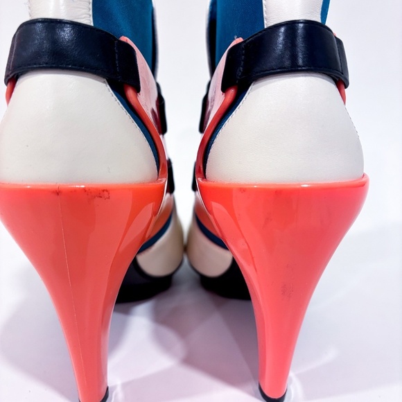 UNITED NUDE Cream & Orange Sculptural Heel Booties – EU 37 * - Picture 10 of 12